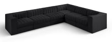Load image into Gallery viewer, Rummi - Velvet Performance Fabric Upholstered 6 Piece Modular Sectional (With 3 Corner Chairs)
