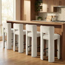 Load image into Gallery viewer, Zuno - Velvet Performance Fabric Upholstered Bar Stool (Set of 2)