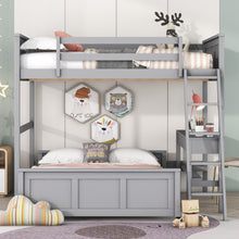 Load image into Gallery viewer, Full Over Full Bunk Bed With Desk