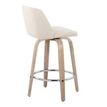 Load image into Gallery viewer, Toriano - Contemporary Fixed Height Counter Stool With Swivel & Round Footrest Modern Design (Set of 2)