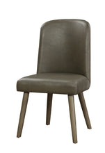 Load image into Gallery viewer, Waylon - Synthetic Leather Side Chair (Set of 2) - Gray / Oak