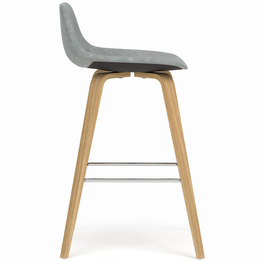 Randolph - Counter / Bar Height Stool Upholstered (Set of 2) - Gray - Ego Home Furniture