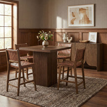 Load image into Gallery viewer, Entwine - Vegan Leather Upholstered Counter Stool - Painted Brown