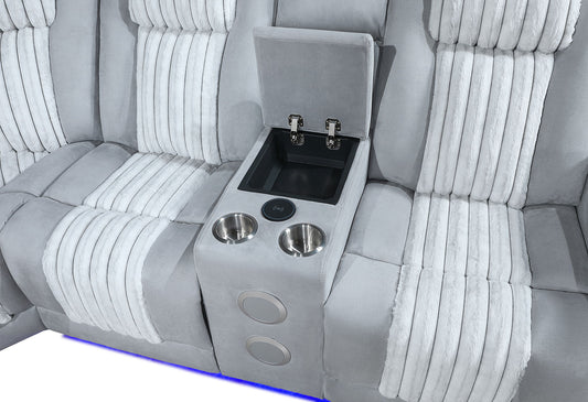 U8000 - P2 Sectional With LED - Light Gray
