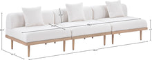 Load image into Gallery viewer, Laguna - 3 Piece Resilient Water Resistant Fabric 106.5" Outdoor Patio Armless Modular Sofa