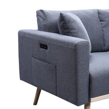 Load image into Gallery viewer, Easton - Fabric Loveseat With USB Charging Ports Pockets And Pillows