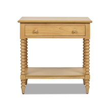Load image into Gallery viewer, Easton - Modern Farmhouse Turned 1 Drawer Storage Side Table With Shelf - Natural Brown