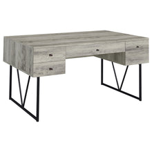 Load image into Gallery viewer, Analiese 4-drawer Writing Desk Grey Driftwood - Ego Home Furniture