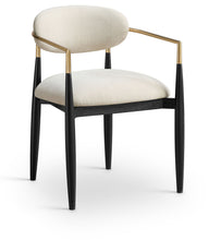 Load image into Gallery viewer, Riccio - Fabric Dining Arm Chair (Set of 2) - Black And Gold Frame