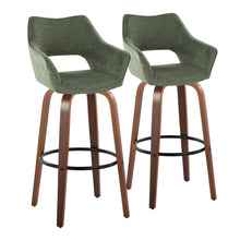 Load image into Gallery viewer, Mustang - Contemporary Fixed Height Barstool With Swivel & Round Footrest (Set of 2)