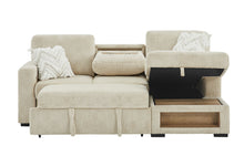 Load image into Gallery viewer, U0222 - Sofa Bed Arms With 2 Bookshelves And Bluetooth Speaker - Cream