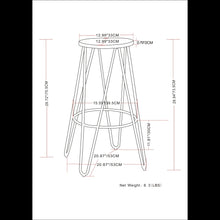 Load image into Gallery viewer, Simeon - Multifunctional Metal Stool With Wood Seat