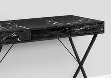 Load image into Gallery viewer, Computer Desk, Home Office, Laptop, Left, Right Set-Up, Storage Drawers, Work, Marble Look Laminate, Contemporary, Modern - Black