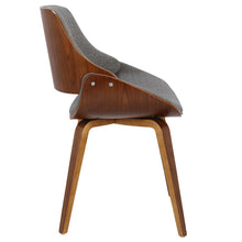 Load image into Gallery viewer, Fabrizzi - Mid-Century Modern Dining / Chair (Set of 2) - Walnut / Gray