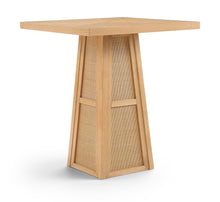 Load image into Gallery viewer, Fenwick - Cane, Oak Veneer And Solid Wood Bar Height Table