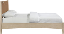 Load image into Gallery viewer, Santos - Vegan Leather Headboard And Wood Bed - Waxed Natural Frame