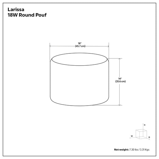 Larissa - Handcrafted Round Braided Pouf