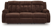 Load image into Gallery viewer, Free Wake - Reclining Power Sofa With Drop Down Table - Chocolate