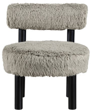 Load image into Gallery viewer, Ambre - Vegan Shearling Fabric Upholstered Accent Chair - Taupe