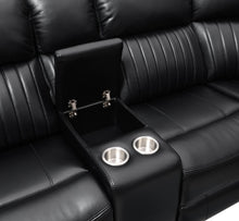Load image into Gallery viewer, U22 - 3 Piece Power Reclining Sectional With Screen - Black