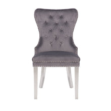 Load image into Gallery viewer, Galaxy Home Simba Stainless Steel Legs Dining Chair (Set of 2) in Grey