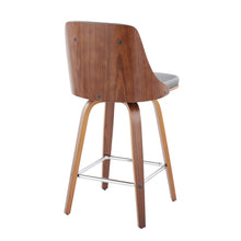 Load image into Gallery viewer, Gianna - Mid Century Modern Fixed Height Counter Stool With Swivel With Square Footrest (Set of 2)