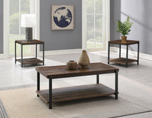 Load image into Gallery viewer, T174 - Coffee Table & 2 End Tables - Warm Brown / Gray