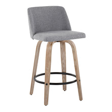Load image into Gallery viewer, Toriano - Contemporary Fixed-Height Counter Stool & Swivel With Round Footrest (Set of 2)