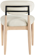 Load image into Gallery viewer, Riccio - Performance Fabric Upholstered Dining Side Chair (Set of 2) With Light Brown Legs - Cream