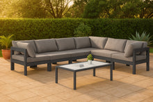 Load image into Gallery viewer, Nizuc - Outdoor Patio 6 Piece Modular Sectional With Gray Frame