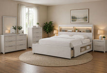 Load image into Gallery viewer, Sadie / Mariah - 5 Piece Queen Bedroom Set (Bed, Dresser & Mirror, Nightstand, Chest) - Beige