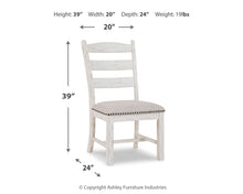 Load image into Gallery viewer, Valebeck - Dining UPH Side Chair (Set of 2) - Beige / White