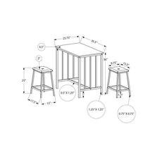 Load image into Gallery viewer, 3 Pieces Dining Set, Counter Height, Rectangular, Small, Contemporary & Modern