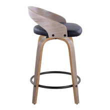 Load image into Gallery viewer, Grotto - Contemporary Fixed Height Counter Stool & Swivel With Round Footrest (Set of 2)