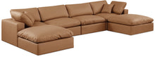 Load image into Gallery viewer, Comfy - 6 Piece Faux Leather Modular Double Chaise Sectional