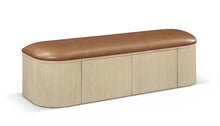 Load image into Gallery viewer, Velden - Upholstered Storage Bench With Stained Natural Base
