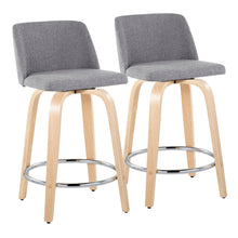 Load image into Gallery viewer, Toriano - Contemporary Fixed Height Counter Stool & Swivel And Round Footrest (Set of 2)