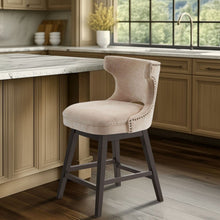 Load image into Gallery viewer, 360 Degree Swivel Counter Stool With Silver Detailing