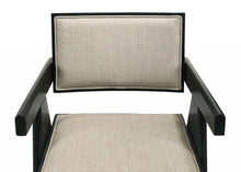 Load image into Gallery viewer, Jasper - Dining Arm Chairs With Upholstered Seat (Set of 2) - Ebony Black / Beige