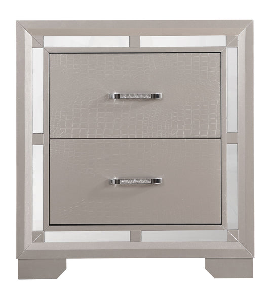 Elegant Nightstand - Champagne
