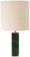 Load image into Gallery viewer, Vellum - Genuine Marble Base And Linen Textured Fabric Shade Table Lamp