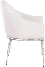 Load image into Gallery viewer, Ferro - Upholstered Dining Arm Chair With Brushed Silver Legs