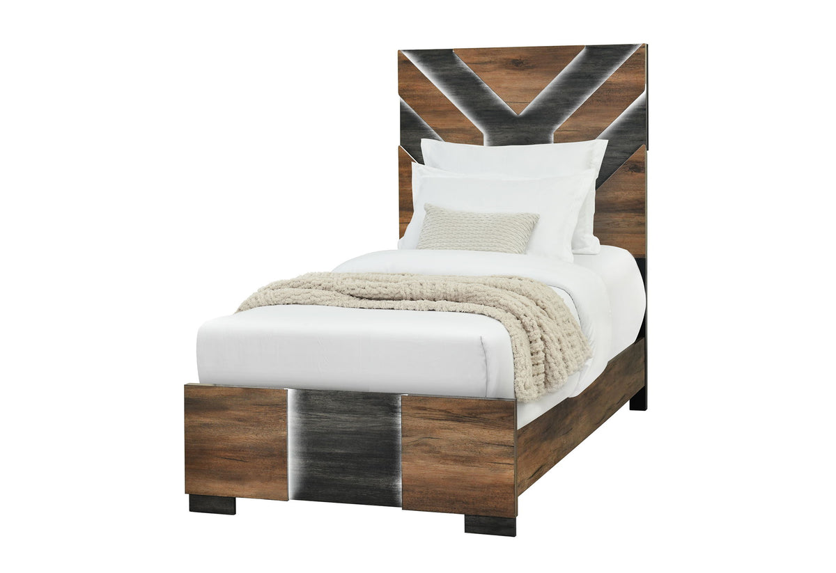 Optimus - Full Bed / Twin Bed Side Rails - Black / Brown