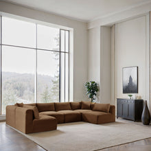 Load image into Gallery viewer, Shaggy - Fabric 6 Piece Modular U-Shaped Armless Sectional