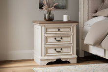 Load image into Gallery viewer, Realyn - Three Drawer Night Stand - White / Brown / Beige