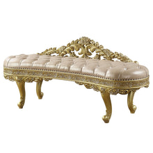 Load image into Gallery viewer, Cabriole - Synthetic Leather Bench - Gold