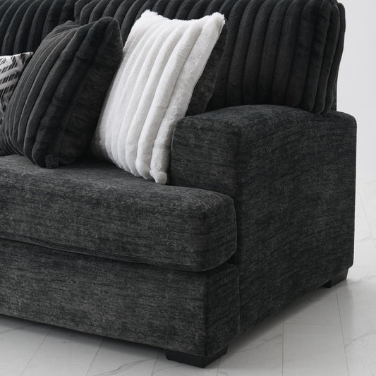 U257 - 3 Piece Sectional - Dark Gray