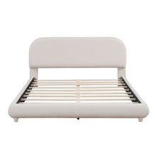 Load image into Gallery viewer, Upholstered Platform Bed With Thick Solid Frame And Stylish Curve-Shaped Design