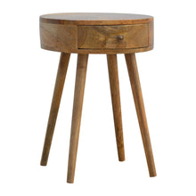 Load image into Gallery viewer, Nordic Chestnut Circular Nightstand