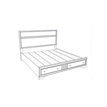 Load image into Gallery viewer, Madrid - Queen Bed With Storage Drawers And Nickel Handles - Black